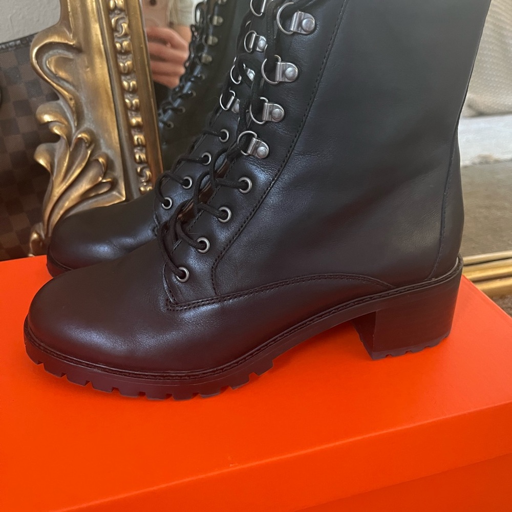 COPY - Madewell | True Black Julien Lace-Up Lug-Sole Leather Boot - Women